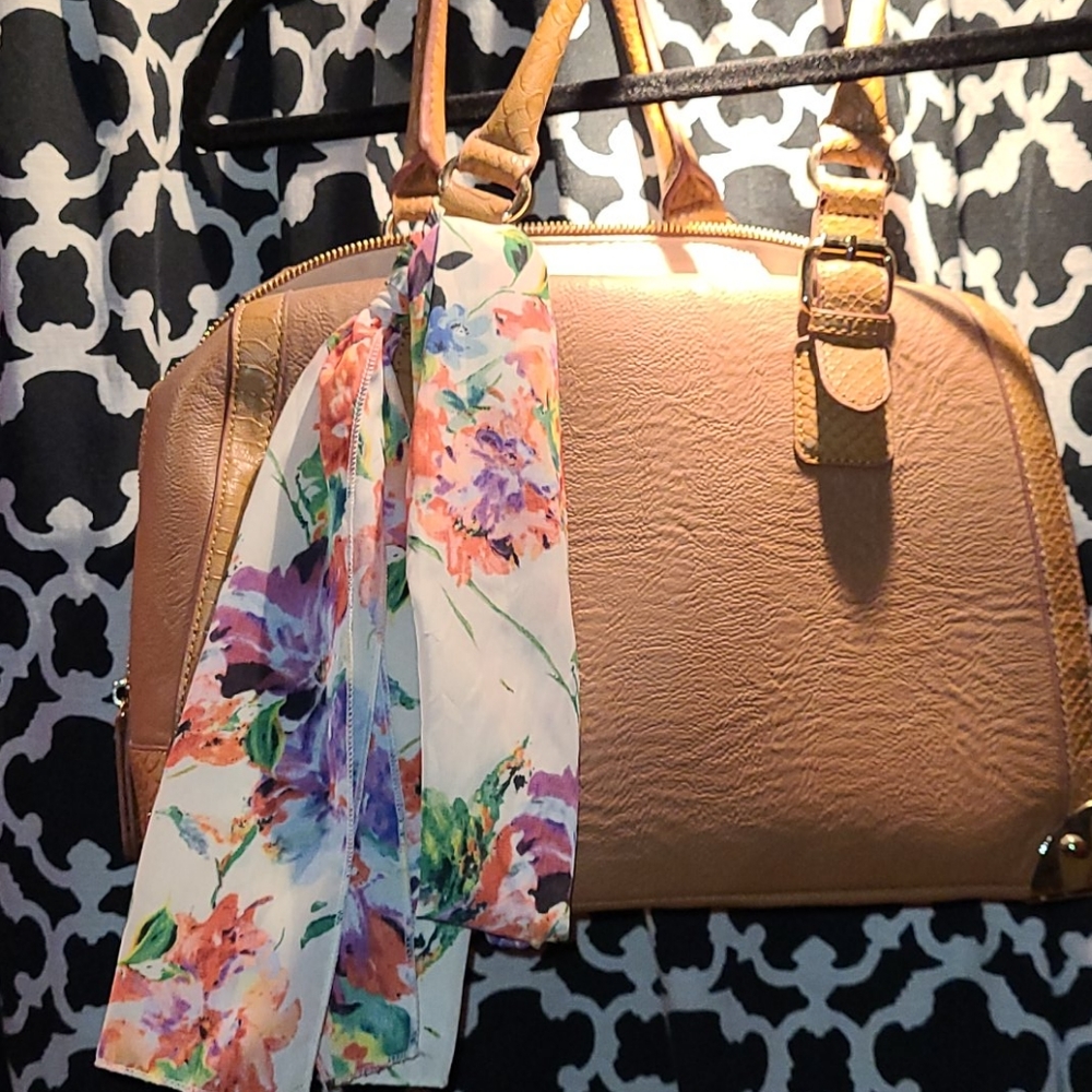 Tan satchel
